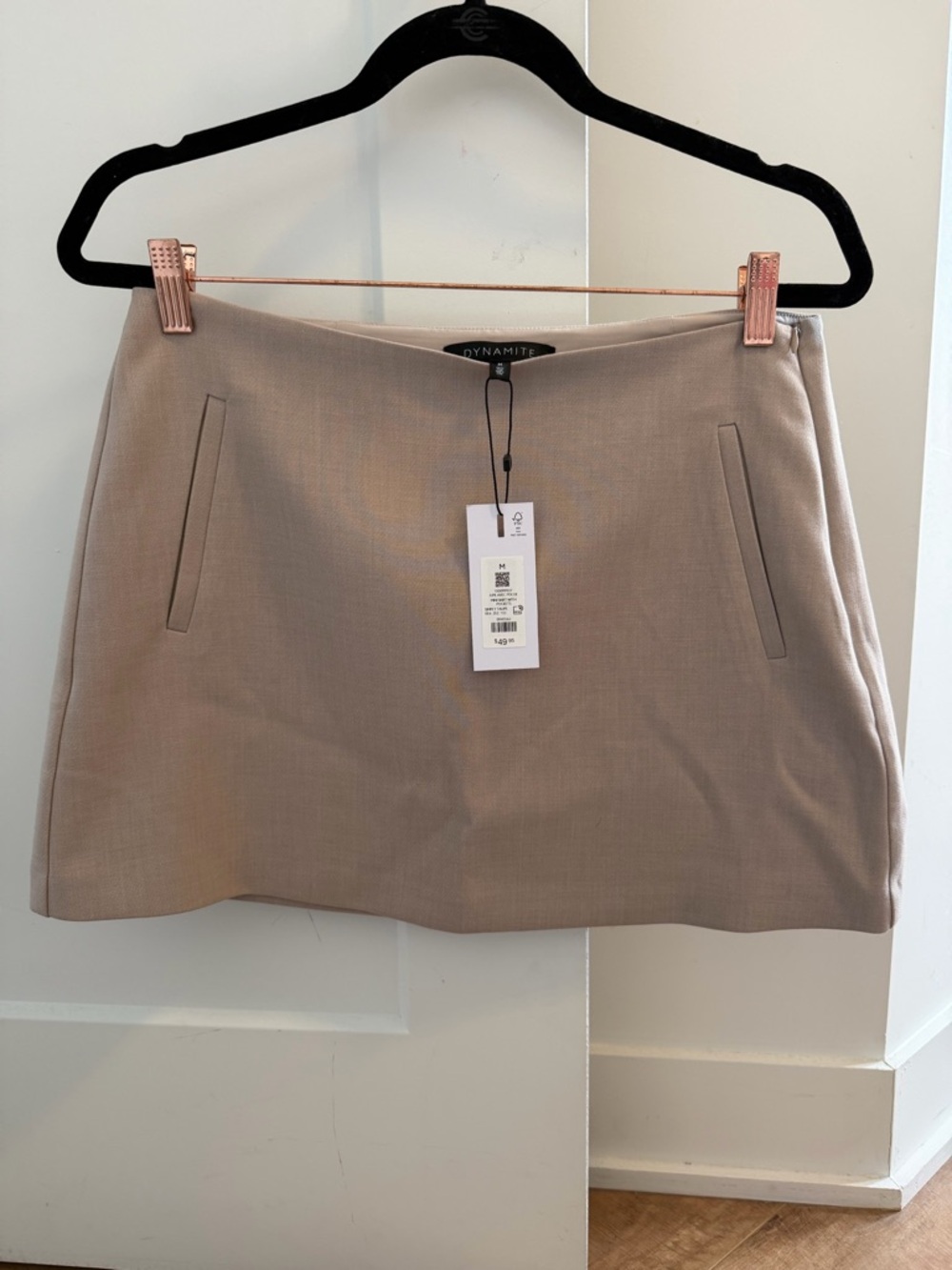 Dynamite Taupe Mini Skirt
